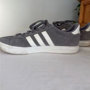 Adidas Men's Gray and White Sneakers